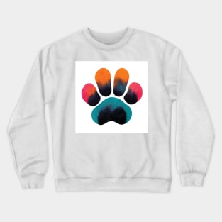 Colourful Paw Print Pet Pattern Crewneck Sweatshirt